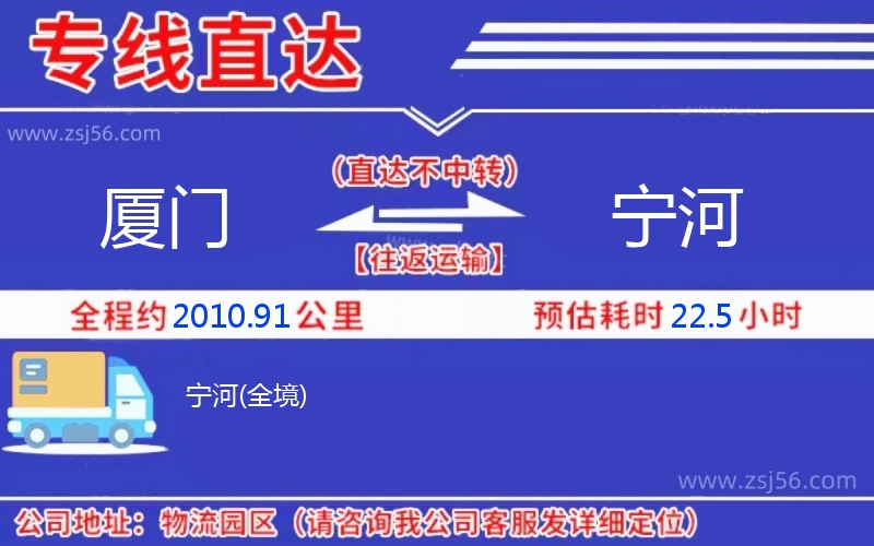 廈門到寧河物流公司