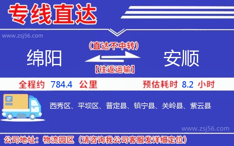 綿陽(yáng)到安順物流公司